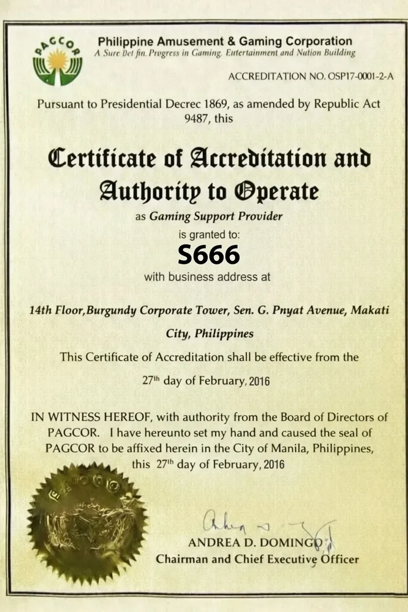giấy phép s666