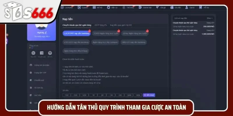 Các bước hướng dẫn dành cho tân thủ tại S666 uy tín