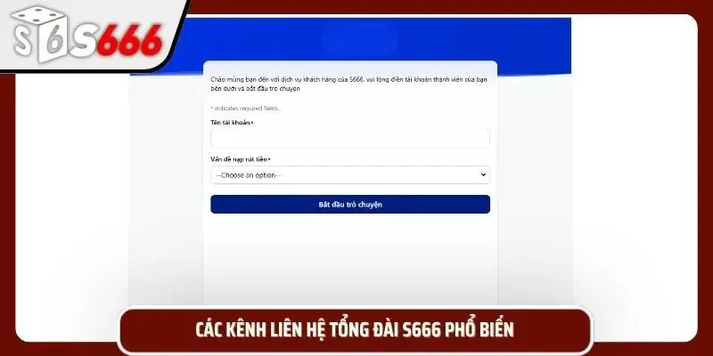 Khám phá các kênh liên hệ phổ biến chỉ có tại S666
