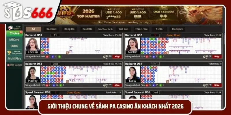 Sảnh PA casino vạn người mê